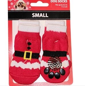 Simply Dog Pet Christmas Santa Socks Size Small Holiday Festive Cozycore NEW